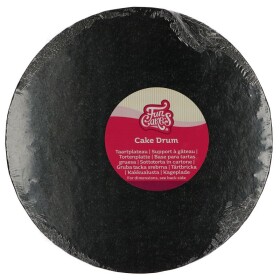 FunCakes Dortová podložka černá Kruh 25 cm Tloušťka 12 mm
