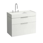 Laufen - Kartell Umyvadlo 90x46 cm, se 3 otvory pro baterii, SaphirKeramik, bílá H8103380001581