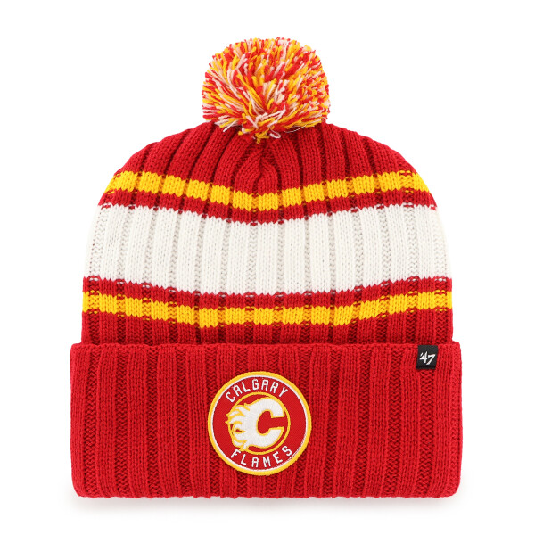 47 Brand Pánská zimní čepice Calgary Flames NHL Plateau ’47 Cuff Knit