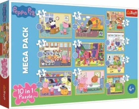 Trefl - Puzzle - Prasátko Peppa 10v1