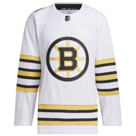 Pánský Dres Boston Bruins adidas White 100th Anniversary Primegreen Authentic Jersey Velikost: