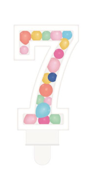 SVÍČKA barevné lentilky ČÍSLO 7 - Albi