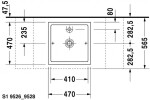 DURAVIT - Starck 1 Umyvadlová mísa 47x47 cm, bez přepadu, 1 otvor pro baterii, bílá 0387470027