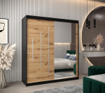 Šatní skříň Abi Y2 Barva korpusu: Bílá, Rozměry: 120 cm, Dveře: Dub artisan