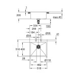 GROHE - Dřezy Dřez K800, 52x51 cm, s automatickým odtokem, kartáčovaná nerez 31583SD1