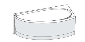 RAVAK - Vanové panely Čelní panel k vaně Avocado 1500 mm, pravý, bílá CZS1000A00