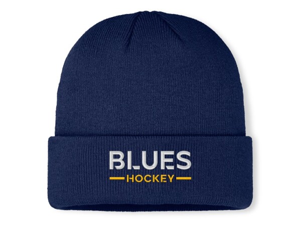 Fanatics Pánská zimní čepice St. Louis Blues NHL Authentic Pro A/Cap Cuffed Beanie