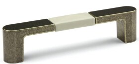 Tulip nábytková úchytka porcelánová Carat 128mm starobronz