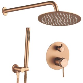 REA - Podomítková sprchová sada Lungo Grip Brush Copper + BOX REA-P5651