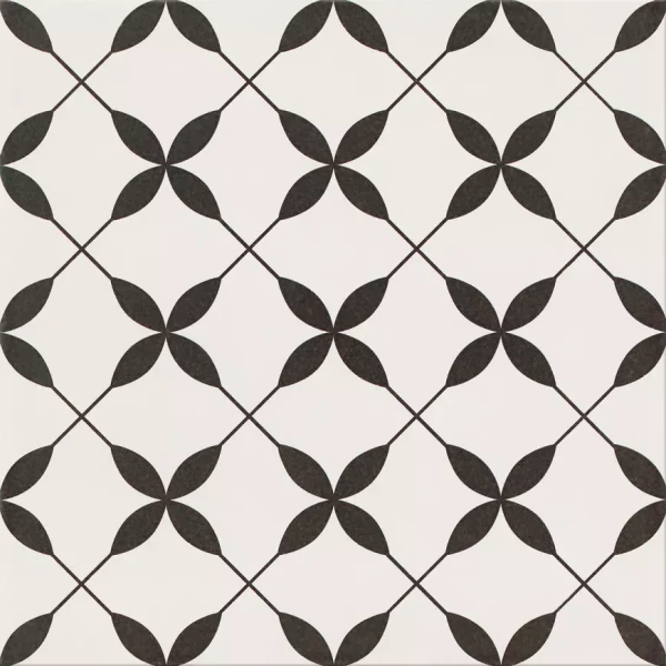 Dlažba Clover Black Pattern 29,8/29,8