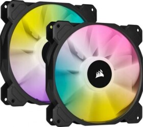 Corsair iCUE SP140 Elite RGB PWM 140mm 2pack + RGB ovladač černá / PWM / 140mm / 1200RPM / 26.8 dB / 68.1 CFM / ARGB LED (CO-9050111-WW)