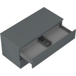MEXEN/S - Orio koupelnová skříňka pod umyvadlo 100 cm s deskou, 2 zásuvky, grafit mat 91A10-10047-2-BFFC66