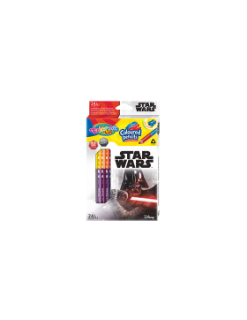 Colorino Colorino, 89465PTR, Star Wars, sada oboustranných trojhranných pastelek, 12/24 odstínů