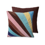 HK living Sametový polštář Striped 45 x 45 cm, multi barva, textil