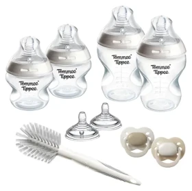 Tommee Tippee Natural Start ANTI-COLIC bílá / Novorozenecký set kojeneckých lahviček / 150 ml + 260 ml / 0m+
