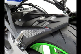 Kawasaki Zx6-R 13-25 Zadní blatník - Matná černá-stříbrná mřížka