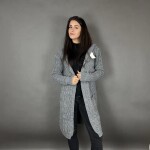 HOSH Jednobarevný kardigan BELLA Barva: Tmavě šedá