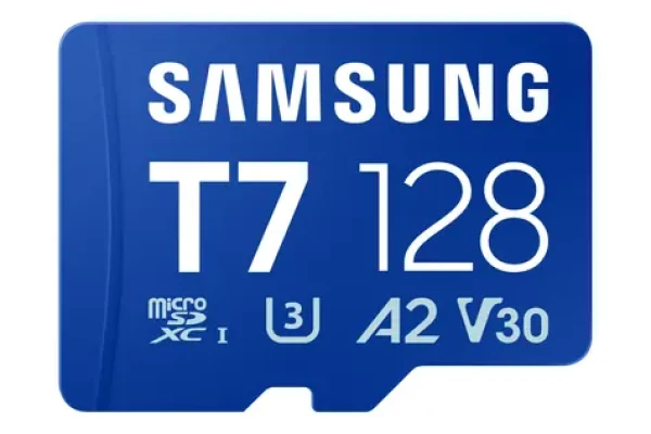 Samsung T7 128GB modrá / Micro SDXC / UHS-I U3 / V30 / A2 / čtení: 170 MB/s (MB-MB128T/WW)