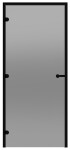 Dveře do parní sauny ALU HARVIA 8x21, šedé 790x2090 mm, černý rám CDA82102BLL