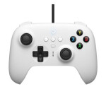 8BitDo Ultimate Wired bílá / Gamepad / vibrace / programovatelná tlačítka / pro Windows Android Raspberry Pi Steam (RET00317)