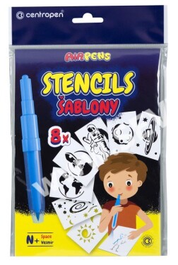 Šablony pro foukací fixy set N 8 ks Centropen Šablony pro foukací fixy set N 8 ks Centropen