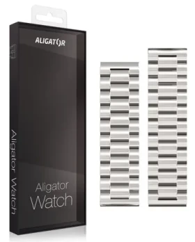 Aligator Náhradní kovový řemínek pro Watch Pro a Watch Pro X 22mm / stříbrný (22AW0019)