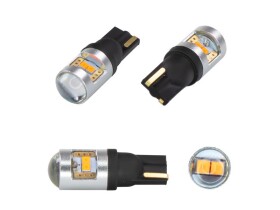Autožárovka LED T10 12/24V CARCLEVER 952034cbora 6LED/CSP CAN-Bus oranžová 2ks