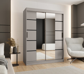 Šatní skříň Abi Rubino V4 Rozměry: 150 cm, Barva korpusu + barva dveří: Kašmír