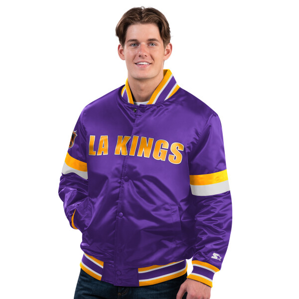 Starter Pánská bunda Los Angeles Kings NHL Vintage Dive Play Varsity Satin Jacket Velikost: XL