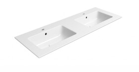 GSI - PURA keramické dvojumyvadlo Slim 122x46cm, bílá ExtraGlaze 8888111