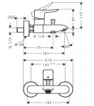 HANSGROHE - Metris New Vanová baterie, chrom 31480000