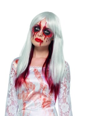 Smiffys.com Paruka - Ombre deluxe - krvavá