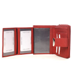 Praktická dámská kožená peněženka Karina, červená