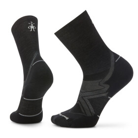 Unisex merino běžecké ponožky SMARTWOOL Run Cold Weather Targeted Cushion Crew S, Black velikost: 34-37 (S)