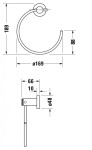 DURAVIT - D-Code Kruh, chrom 0099211000