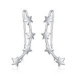 LUNICA Stříbrné náušnice HVĚZDY 0661