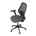 Židle kancelářská, látka černá, houpací mechanismus, kolečka pro tvrdé povrchy