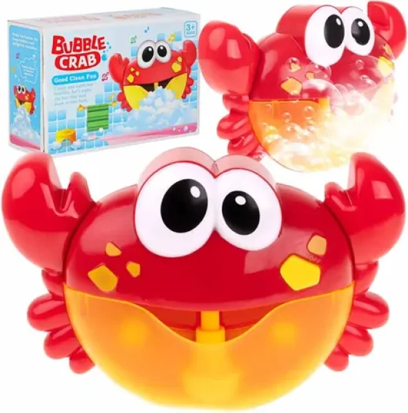 KIK Stroj na výrobu pěny do vany Krab / 2× AA baterie / 25 × 20 cm / veselé melodie (KX7219)