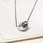 Ocelový náhrdelník se zirkony Alison - chirurgická ocel, Stříbrná 43 cm + 5 cm (prodloužení)