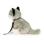 Plyšový pes husky sedící s vodítkem 28 cm ECO-FRIENDLY