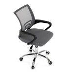 Dětská židle, výškově nastavitelná, šedá síťovina, KA-L103 GREY