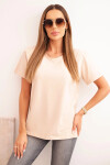 Dámská bavlněná blůza klasického střihu béžová UNI