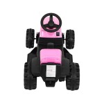 Mamido Dětský elektrický traktor s přívěsem růžový