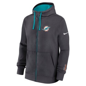 Nike Pánská mikina Miami Dolphins NFL Playbook Full-Zip Fleece Hoodie - Antracitová Velikost: XL