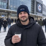 Fanatics Pánská zimní čepice Winnipeg Jets NHL Authentic Pro A/Cap Cuffed Beanie