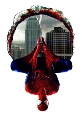 DumDekorace Nálepka na zeď Spiderman 3D 46x70cm