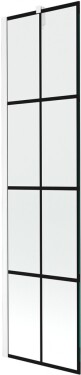 MEXEN/S - Next vanová zástěna FIX 50 x 150 cm, černá dekor, bílá 895-050-000-00-77-20