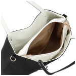 Módní koženkový set kabelek Maricela, černo-bílý