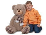 Plyšový medvěd Plush Friends sedící 65 cm se šálou