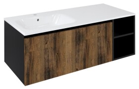 SAPHO - LOREA skříňka 120x46x51,5cm (90+30Pcm), levá, dub collingwood/černá mat LE090-1935-L-06